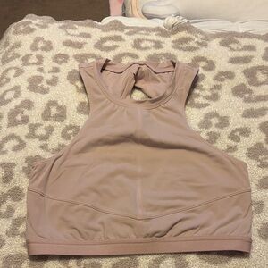 Free People Movement pink ruffle back sports bra- size L